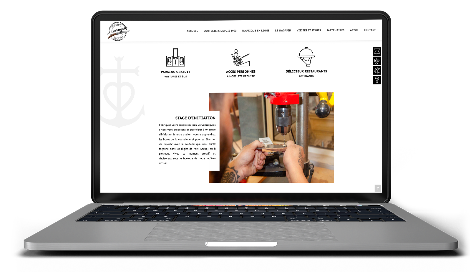 création d'un site e-commerce pour la Coutellerie Le Camarguais