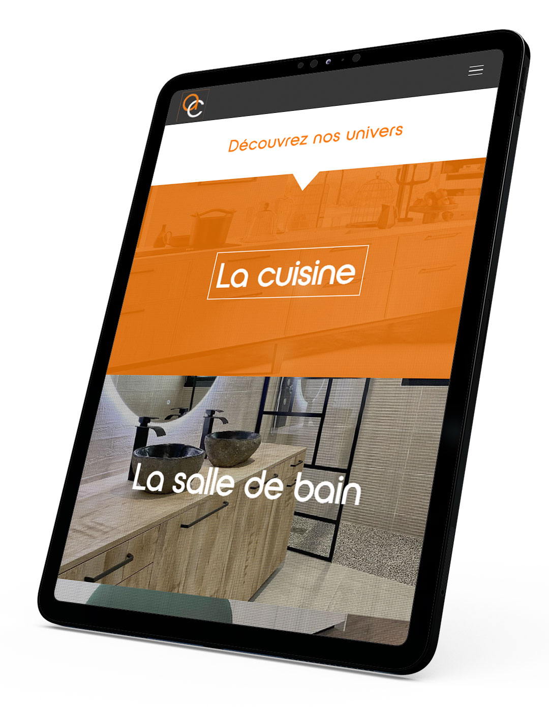 Site Alliance Contemporaine - Prévisualisation sur tablette